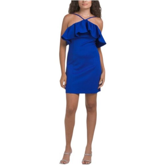 JEWEL BY BADGLEY MISCHKA Ruffle Top Mini Dress - Picture 1 of 4